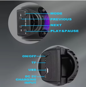 Greatnice - Wireless Bluetooth Speaker with RGB Lights