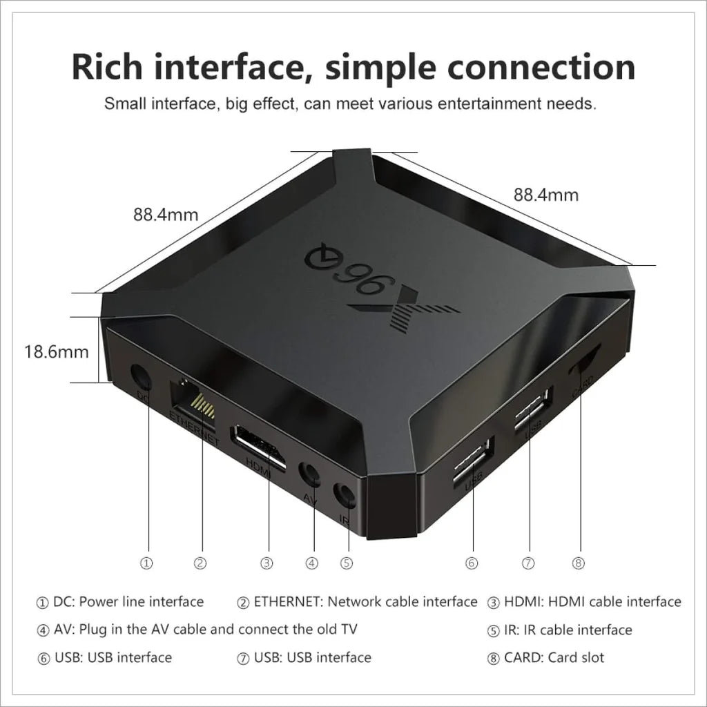 X96Q Pro Android TV Box – 2GB RAM + 16GB ROM