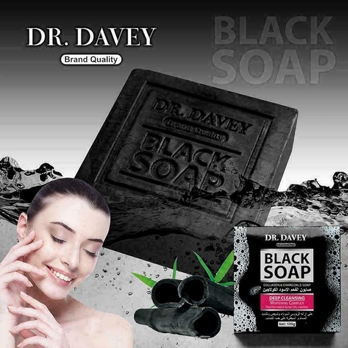 Dr. Davey Black Soap – Collagen & Charcoal Deep Cleansing Soap